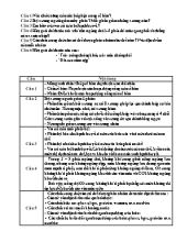 Đề ôn thi cuối học kì 1 môn Sinh học Lớp 8
